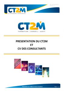 thumbnail of Présentation du CT2M et CV des consultants