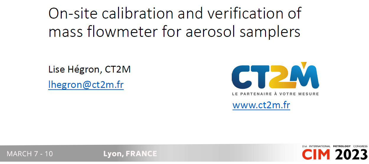 Poster On-site calibration and verification of mass flowmeter for aerosol samplers